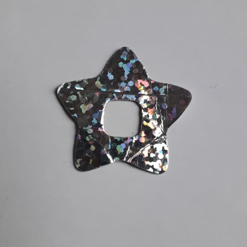 Clikits Icon Accent, Star 3 1/4 x 3 1/4 with Holographic Pattern