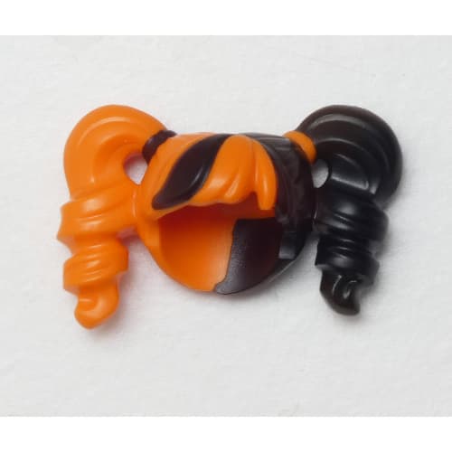 Hair Pigtails High Bouncy and Hole on Top with Black Hair on Left Side pattern