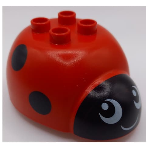 Duplo Animal Spider Body, with Ladybug / Ladybird Print