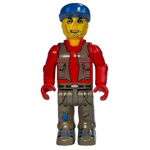 Juniors Midifig, Bank Robber with Dark Gray Legs, Red Shirt and Blue Cap