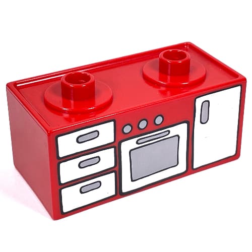 Duplo Oven Range with 2 Top Studs and Drawers Print