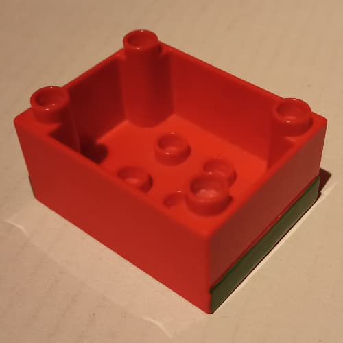 Duplo Train Locomotive Cabin Base with Green Stripe