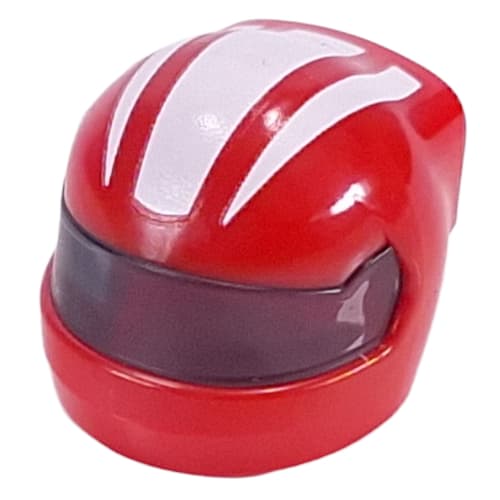 Helmet, Formula 1 with Trans-Black Visor pattern and White Stripes print