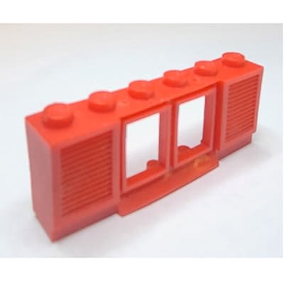 1 x 6 x 2 with Shutters with Extended Lip and Solid Studs, no Glass