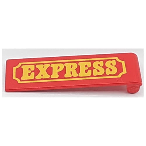 Duplo Door 1 x 4 x 1 with Yellow 'EXPRESS' Print