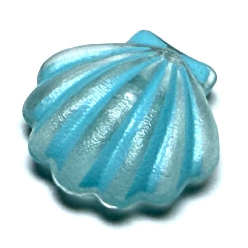 Clikits Icon, Shell 2 x 2 with Pin, Sky Blue Highlights Print