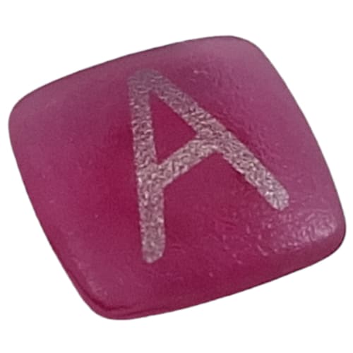 Clikits Icon, Square 2 x 2 Small with Pin and Silver 'A' Print