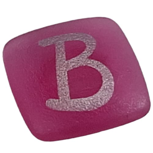 Clikits Icon, Square 2 x 2 Small with Pin and Silver 'B' Print
