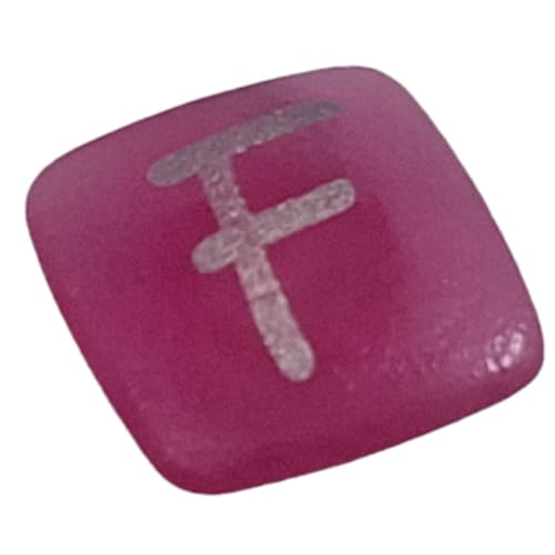 Clikits Icon, Square 2 x 2 Small with Pin and Silver 'F' Print