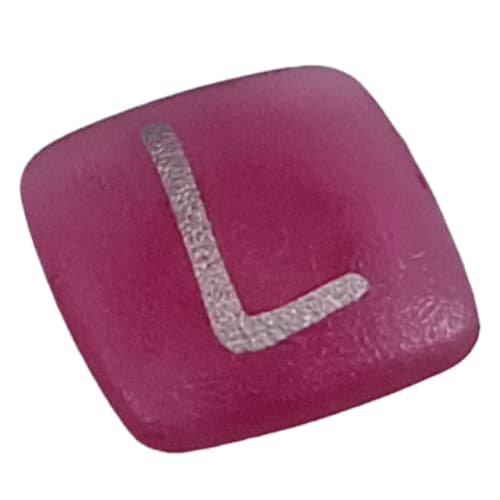 Clikits Icon, Square 2 x 2 Small with Pin and Silver 'L' Print