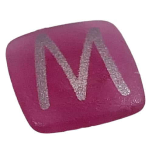 Clikits Icon, Square 2 x 2 Small with Pin and Silver 'M' Print