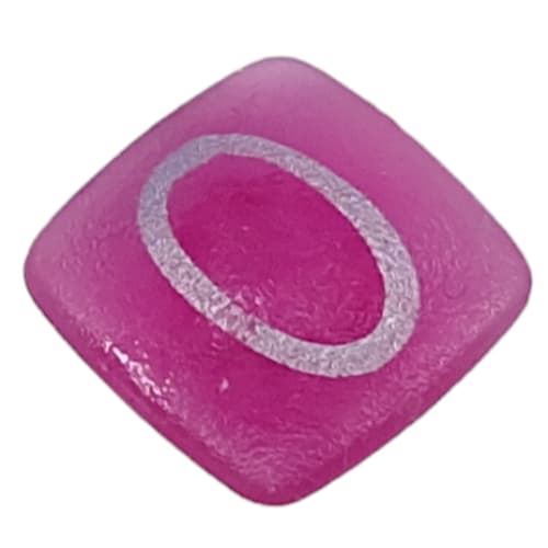 Clikits Icon, Square 2 x 2 Small with Pin and Silver 'O' Print