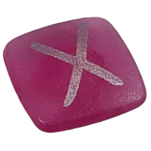 Clikits Icon, Square 2 x 2 Small with Pin and Silver 'X' Print
