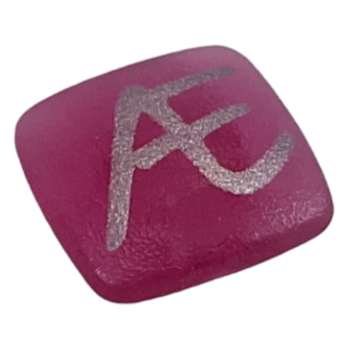 Clikits Icon, Square 2 x 2 Small with Pin and Silver Danish 'AE' Print