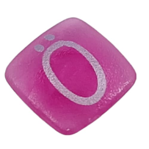 Clikits Icon, Square 2 x 2 Small with Pin and Silver 'O' Umlaut Print