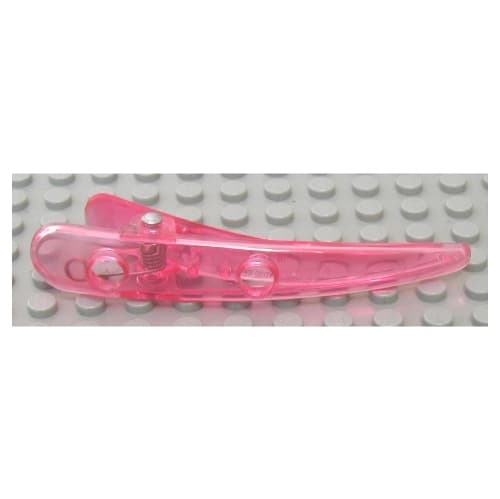 Clikits Hair Clip, Long, 2 Holes, Pearlescent Pink Surface Pattern