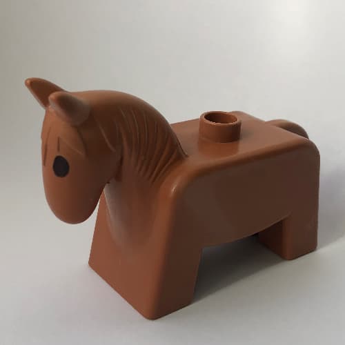 Duplo Animal Horse / Pony, Eyes Solid Black