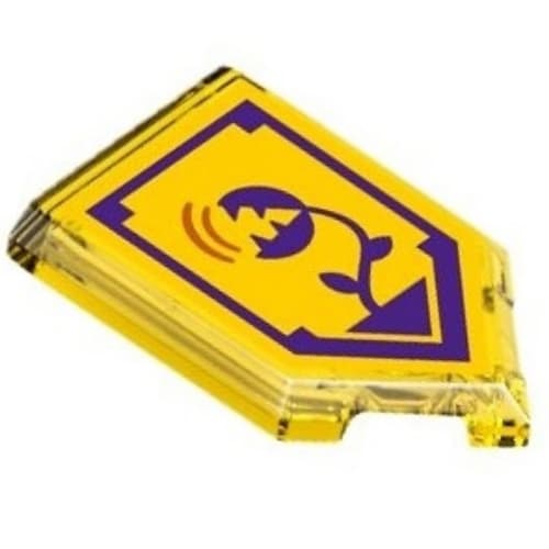 Tile Special 2 x 3 Pentagonal with Nexo Power Shield Print - Power Plant