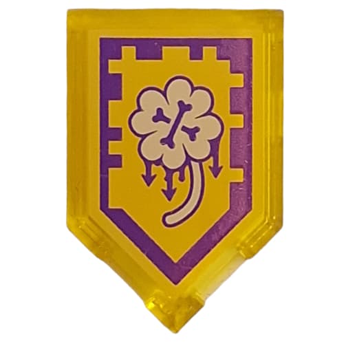 Tile Special 2 x 3 Pentagonal with Nexo Power Shield Print - Clover of Misfortune