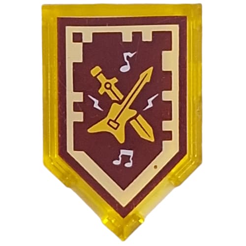 Tile Special 2 x 3 Pentagonal with Nexo Power Shield Print - Rock 'n Roll