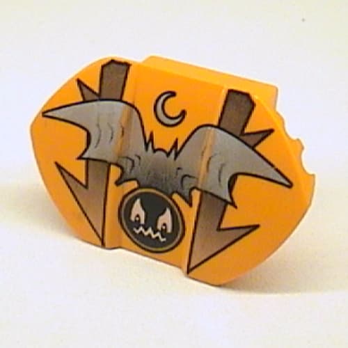 Brick Curved 2 x 2 x 1 with Wings and Ghost Print