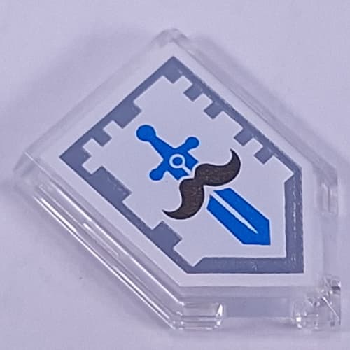 Tile Special 2 x 3 Pentagonal with Nexo Power Shield Print - Bearded Ballerina