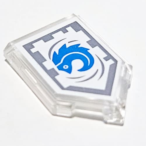 Tile Special 2 x 3 Pentagonal with Nexo Power Shield Print - Rolling Hedgehog