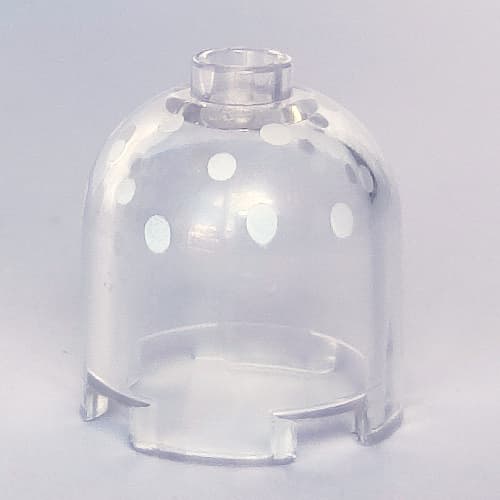 Brick Round 2 x 2 x 1 2/3 Dome Top, Hollow Stud with White Spots (Snow) print