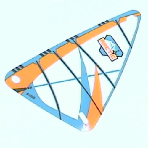 Sail, Windsurfer, 9 x 15 Triangle, with Orange and Blue Arctic Print