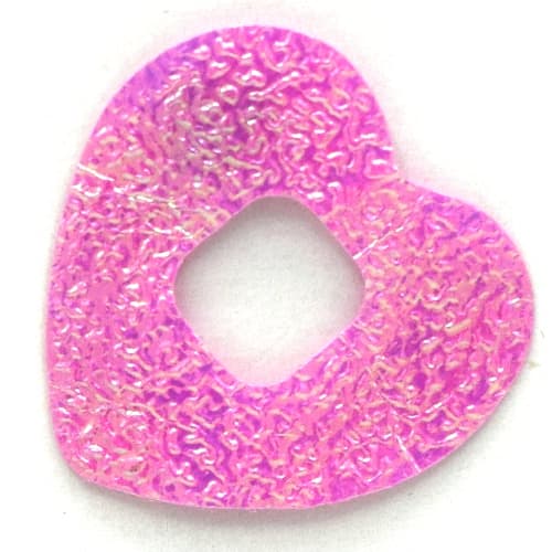 Clikits Icon Accent, Heart, Foil 2 5/8 x 2 5/8 with Textured Iridescent Surface