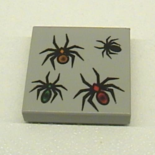 Tile 2 x 2 with 4 Spiders Print