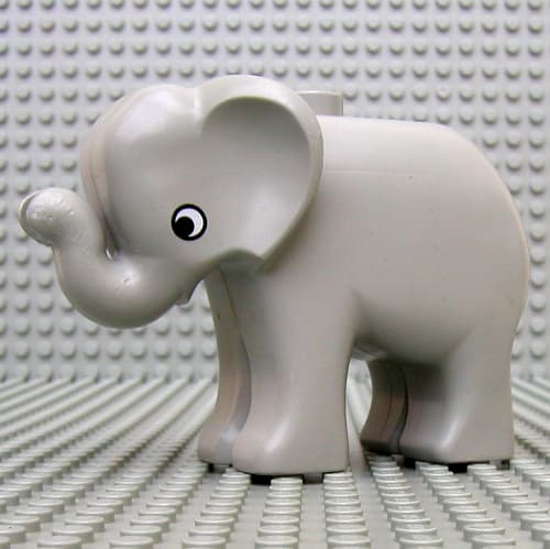 Duplo Animal Elephant Baby Standing, Round Eye Print