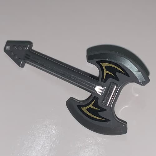 Musical Instrument Guitar Ax-Shaped with Yellow Wings print