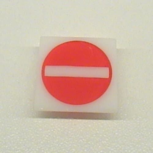 Light Sign 2 x 2 Clip on Back with No Entry / Thoroughfare Print