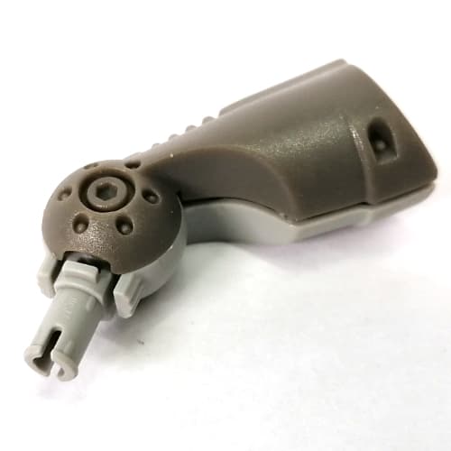 Large Figure Limb, Mechanical Short, with Rotation Joint Ball, Pin, and Pin Hole with Friction, Light Gray Half, Right (Jens)