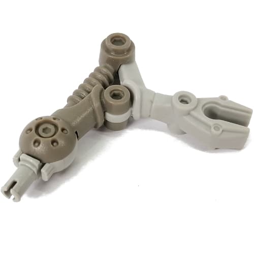Large Figure Limb, Arm, Lower Section with Light Gray Grabber, Light Gray Pin (Jens)