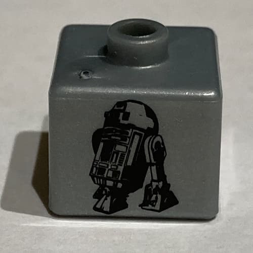 Pen Bead, Square with R2-D2 Print