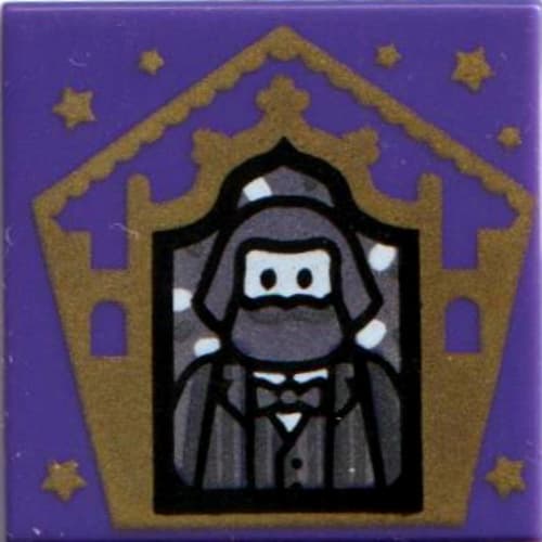 Tile 2 x 2 with Wizard Card Bertie Bott print