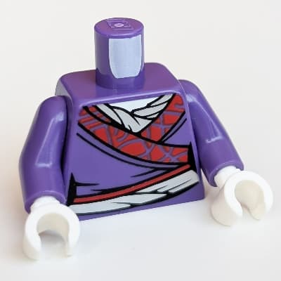 Torso Robe, Red Trim, Dark Purple Arms, White Hands