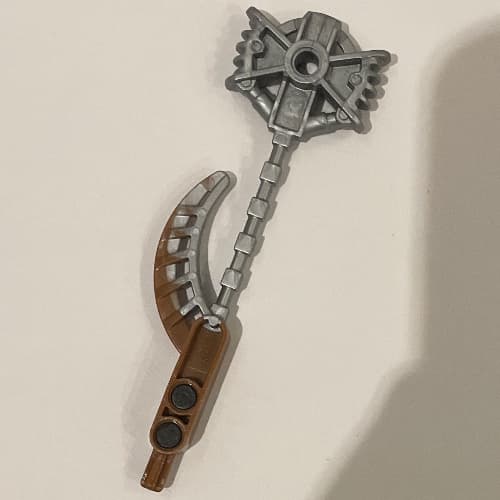 Large Figure Weapon Hordika Claw Club with Flat Silver Flexible End, Magnet