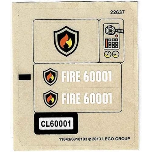 Sticker Sheet for Set 60001-1