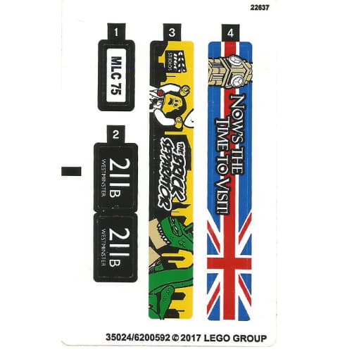 Sticker Sheet for Set 40220-1 (Corrected Version)