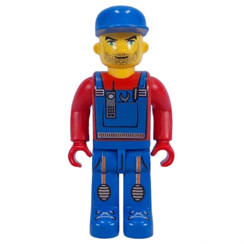 Juniors Midifig, Crewman with Blue Overalls, Red Shirt, Unprinted Cap