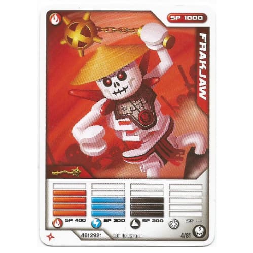 Trading Card, Ninjago Deck #1: 4 - Frakjaw - International Version