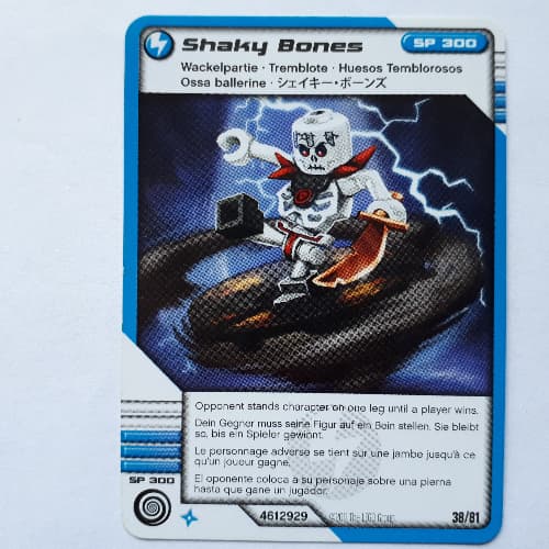Trading Card, Ninjago Deck #1: 38 - Shaky Bones - International Version