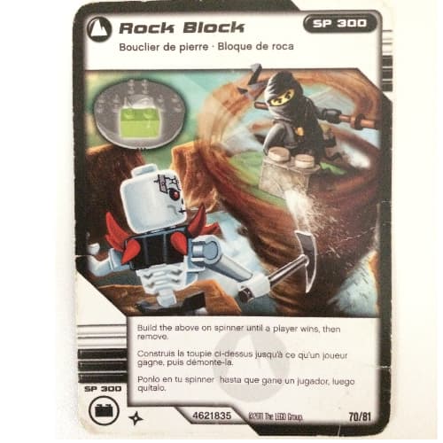 Trading Card, Ninjago Deck #1: 70 - Rock Block - North American Version