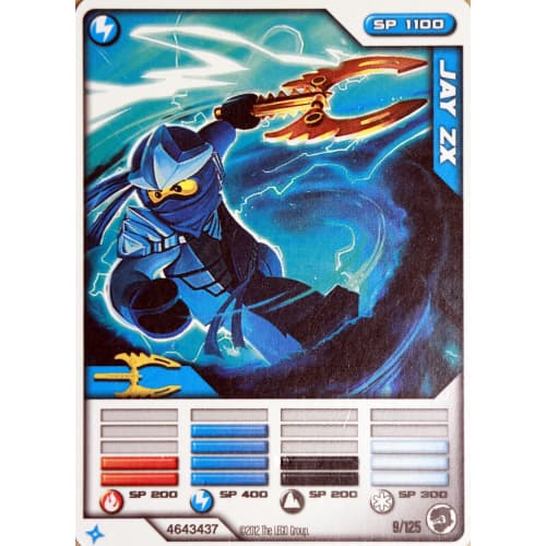 Trading Card, Ninjago Deck #2: 9 - Jay ZX - International Version