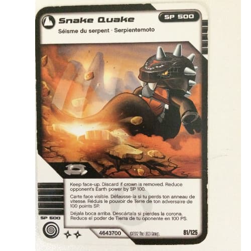 Trading Card, Ninjago Deck #2: 81 - Snake Quake - North American Version