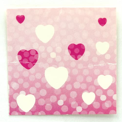 Clikits Insert 4 x 4 with Hearts on Pink Background Print