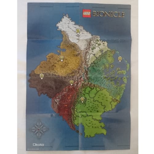 Poster, Bionicle, Map of Okoto / Bionicle Masks - Double-Sided